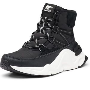 NWT Sorel Women's Kinetic RNEGD Sport Boot sneaker bootie black winter lace-up 8